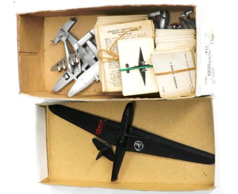 Wartime Recognition Model Of A German DFS 230 Glider in black with label under wing 'REF No.52/410' ( F-G, tail broken off an
