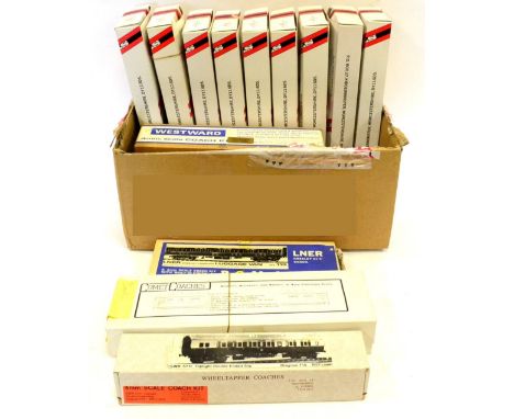 OO-Gauge Unmade Coach Kits including nine Southern Pride Models (all E) three Westward Scale Models and four others (all boxe