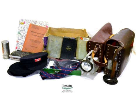 Railway Related Items a collection of assorted items including seven aluminium plates ''BR(M) Train Lighting Dynamo'' (and a 