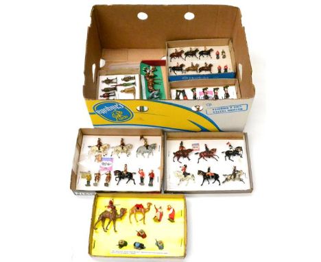 Britains Various Figures including four Irish Pipers, miniature Boer War figures (mostly repainted) Royal Attendants; JoHillC