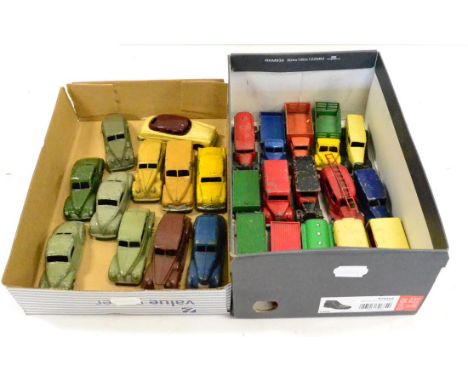 Dinky 39 Series And Light Commercials including Buick, Packhard, Oldsmobile, Royal Mail van, 25 series tanker, Ambulance and 