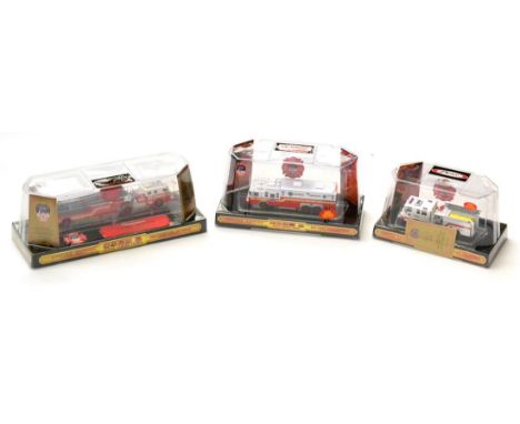 Code 3 Collectibles Three Fire Vehicles Heavy rescue truck, aerial ladder truck and fire engine (all E boxes E) (3)