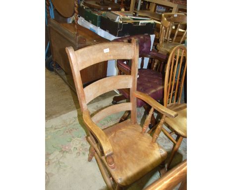 LADDER BACK ARMCHAIR