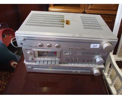 HITACHI HA-2700 AMP &amp; FT-2500 TUNER &amp; SONY TC-K33 CASSETTE DECK