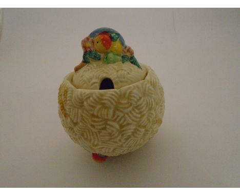 CLARICE CLIFF CONDIMENT POT