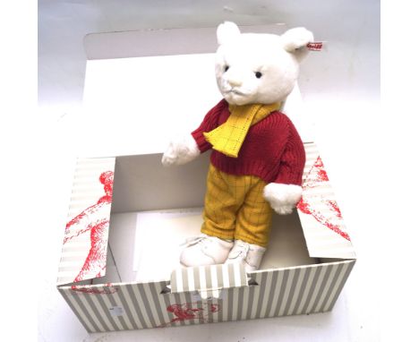 A Steiff 'Rupert the Centenary Edition bear'. No 1212, with certificate of authenticity, in the original box, L29cm Condition