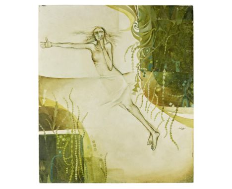 Suad Al Attar (Iraq, born 1942)A Supressed Scream oil on canvas, framedsigned and dated in Arabic, titled on the verso, execu