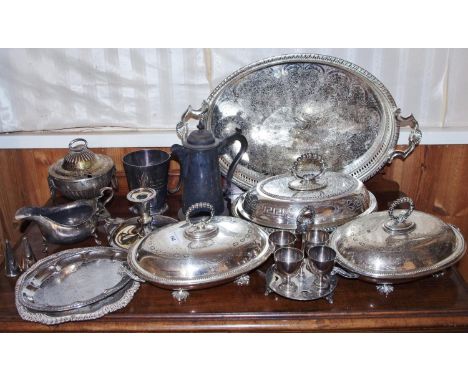 A George III Old Sheffield Plate urnular pedestal sauce tureen, engraved with the coat of arms of Vernon of Sudbury Hall, Der
