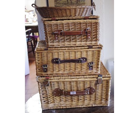 A wicker hamper;  others**Please note all lots must be collected from Sudbury, Derbyshire on the 30/31/3 OR 1/4, a surcharge 