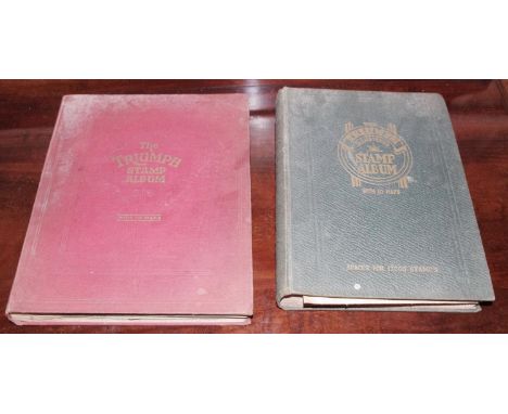 Philately- two schoolboy stamp albums, a sheet of 58  Penny Reds, various, partially-filled, [2]**Please note all lots must b