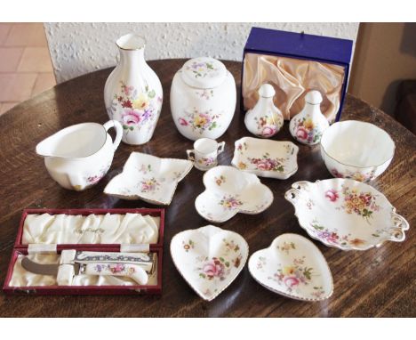 Royal Crown Derby Posies - ginger jar and cover, fluted vase, trinket dishes, butter knife, salt and pepper pots, etc**Please