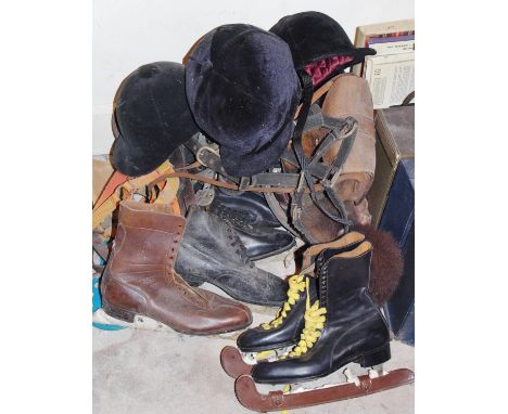 Ice Skates;  riding hats;  head collars;  etc**Please note all lots must be collected from Sudbury, Derbyshire on the 30/31/3