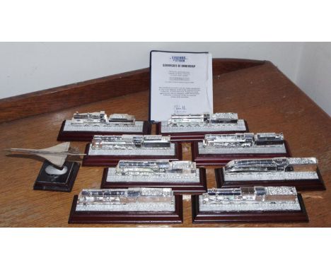 Eight Legends of Steam models;  another, Concord**Please note all lots must be collected from Sudbury, Derbyshire on the 30/3