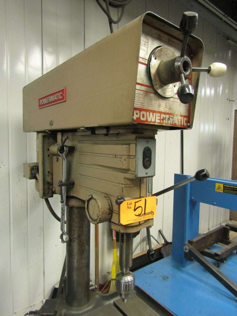 Powermatic 1200 20" Drill Press 5104600 Spindle RPM, 1/2" Chuck, 6" Stroke, 18"x16" Table, Foot