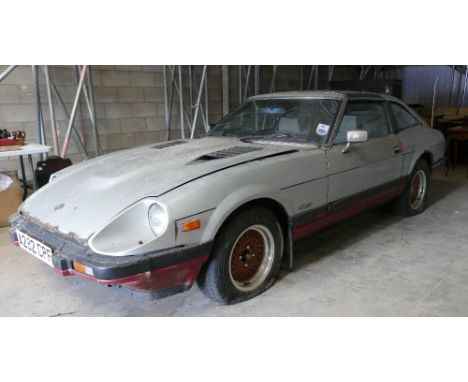 1983 Datsun 280 ZX Targa Topped Automatic Sports Car: Barn find condition in need of restoration. 84000 miles shown on dashbo