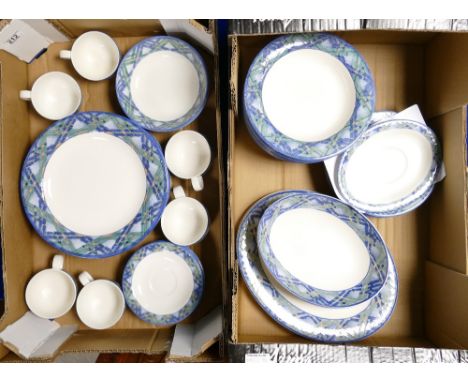 Royal Doulton Glen Ora TC1199 Tea &amp; Dinner ware: includes Cups, saucers, bowls, plates, etc. (2 Trays)