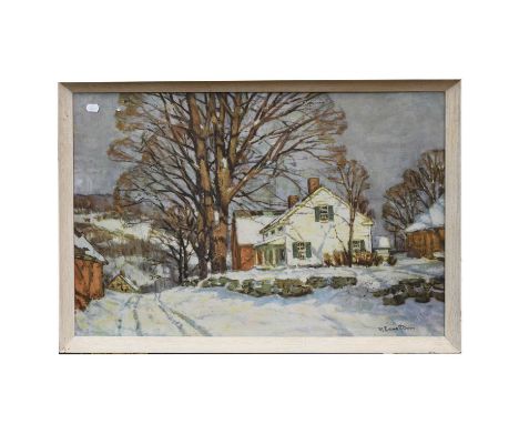 John E Aitken RSW (1881-1957)In Old Hertogenbosch, HollandSigned, watercolour; together with a print after R Emmett Owen (2)