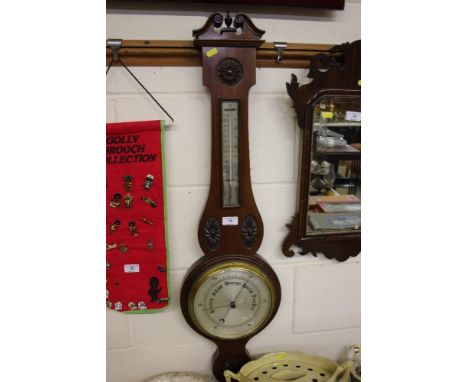 A 20th Century mahogany barometer