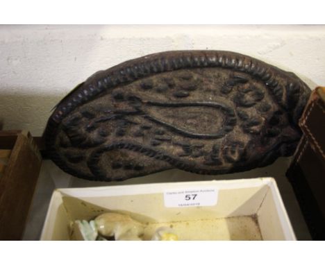 A carved wooden architectural mould 