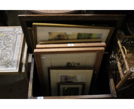 Two pencil signed limited edition prints by Jo Barry; together with various other pictures 