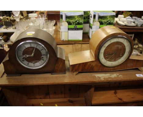 Two Smiths mantel clocks