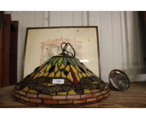 A Tiffany style light shade 