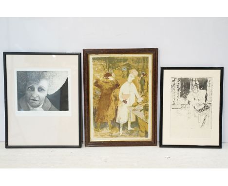 Annie Hole (20th century), Colette, signed in pencil lower right and dated '83, titled lower centre, marked AP lower left (Ar