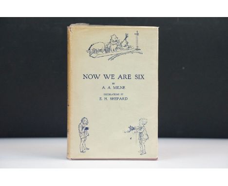 A.A. Milne, Now We Are Six, first edition, pictorial red cloth, published by Methuen &amp; Co. Ltd. London, 1927