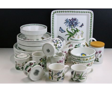 Large collection of Port Meirion, The Botanic Garden tableware to include tea pot, eight fruit bowls, eight plates, 21.5 diam