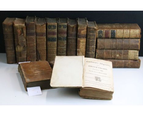 Collection of sixteen 18th century Gentleman's magazine books (1 shelf)