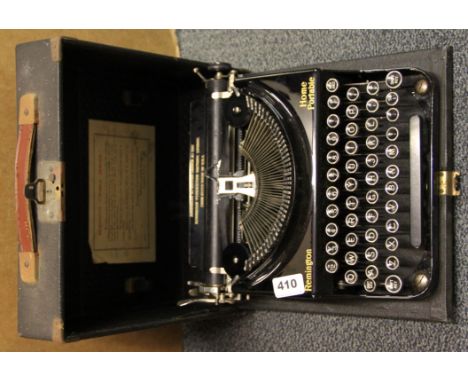A Remington portable typewriter.