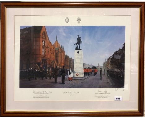 Jack Russell (British b. 1963) former cricketer. A rare framed limited edition 182/250 lithograph 'We Will Remember Them' als