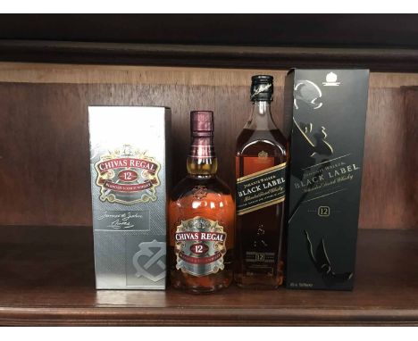 CHIVAS REGAL AGED 12 YEARS
Blended Scotch Whisky
70cl, 40% volume, in carton.
JOHNNIE WALKER BLACK LABEL AGED 12 YEARS
Blende