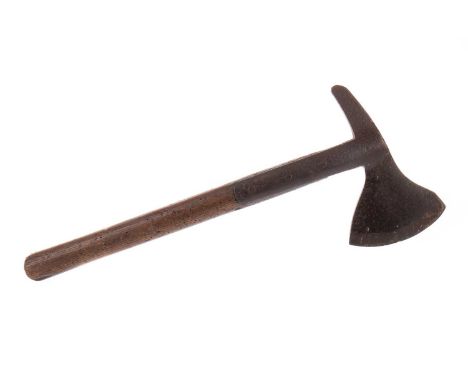 BRITISH 1959-PATTERN NAVAL BOARDING AXE, stamped N over broad arrow, W. Gilpin, C&amp;M 1899 to head, spiked butt, over an oa