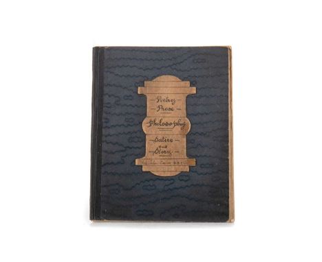 COLLECTION OF MILITARY AND RELATED EPHEMERA, EARLY 20TH CENTURY including Poetry, Prose, Philosophy, Satire and Story by John
