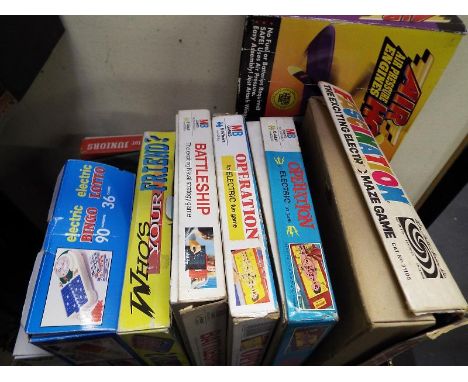 Board games - a collection of predominantly vintage board games to include Operation, Battleships, Smokers Wild, Who's Your F