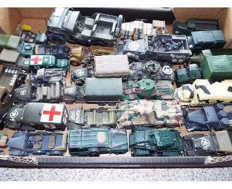 Approximately 31 diecast model military vehicles, UK, USA and Germany, Atlas, Solido and other, generally excellent+, unboxed