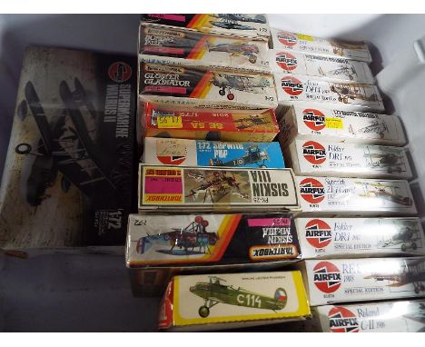 Twenty plastic model kits, predominantly Airfix and Matchbox, 1:72 scale Vintage Aircraft, all boxed, unstarted and predomina