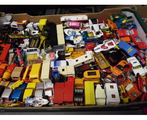 A large quantity of vintage Matchbox diecast model motor vehicles and similar
