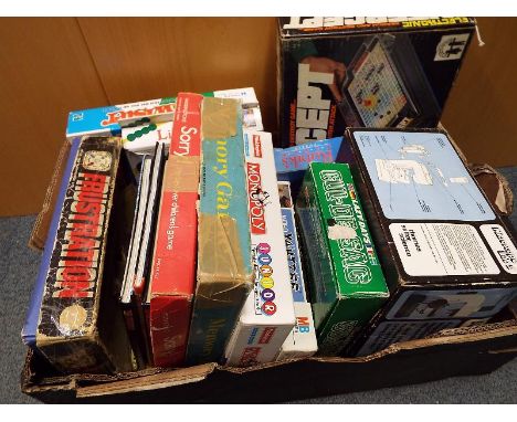 A good mixed lot to include a quantity of board games, Microscope Lab 2, boxed Peter Pan Frustration, Memory Original board g