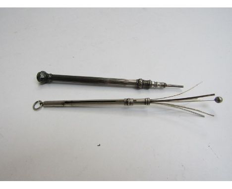 An S Mordan &amp; Co pencil &amp; sterling silver swizzle stick (2)