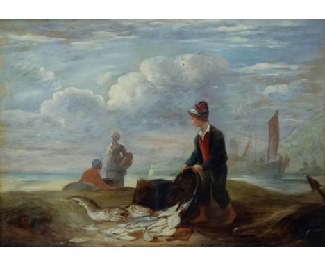 Attributed to Alexander George Fraser Catch Of The Day Oil on panel  Framed Picture size 36 x 51cm Overall size 48.5 x 63.5cm