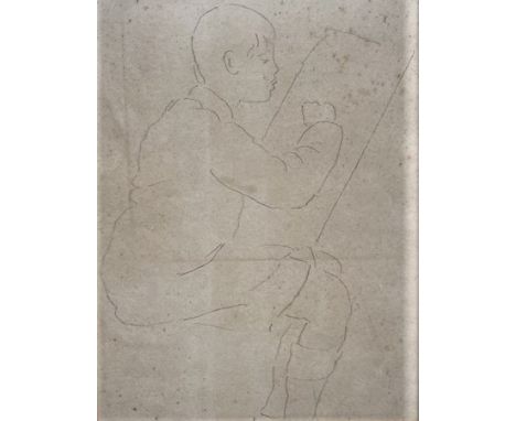 AUGUSTUS EDWIN JOHN (1878-1961) Sketch Of A Boy Pencil on paper Picture size 28 x 20cm Mount size 48 x 39cm