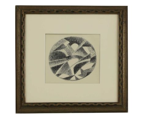 Fritz Huf (Swiss, 1888-1970)UntitledLithograph, in a Rowley Gallery, chip carved, silvered and green frame40cm square