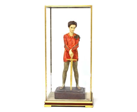 *Agatha Walker (1888-1980)Jean Forbes-Robertson in the role of Peter Panc.1930, a painted wax statuette, inscribed to the pli