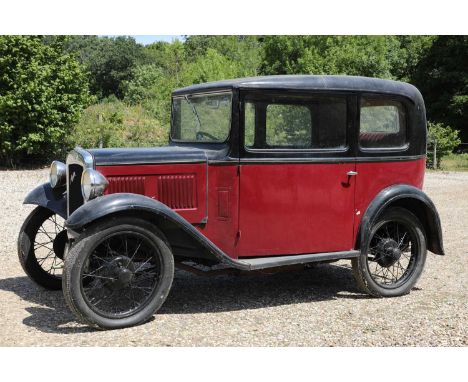 1933 Austin 7 RP Saloon Registration No: AGK 389Chassis No: 171068 Car No: B7 4573Finished in black over maroon with a gold p