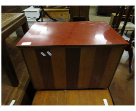 OAK AND MAHOGANY BANDED PLANTER WITH GALVANISED LINER    