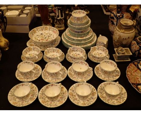 Mintons Haddon Hall part tea and dinner service of approximately sixty pieces CONDITION REPORT: The items are in very good co