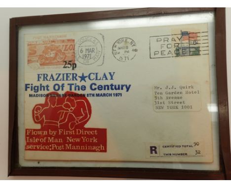 Limited edition 32/90 first day cover Frazier v clay boxing Fight of the Century 8th March 1971 Isle of Man 