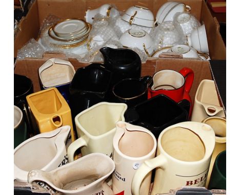 A single box of various ceramic whisky jugs to include Teachers Scotch whisky, Superkings, Dunhill, Bells Old Scotch Whisky e